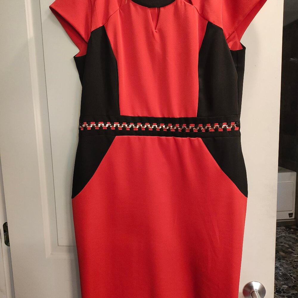 Pierri New York Red and Black Dress Size 16